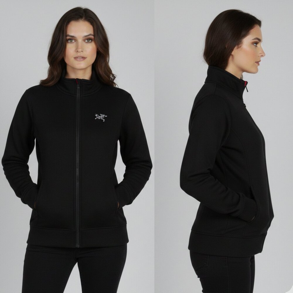 Arc’teryx Arenite Women’s Medium Soft Shell Jacket — Black, Fleece-Lined, Zip-Up - Picture 2 of 8